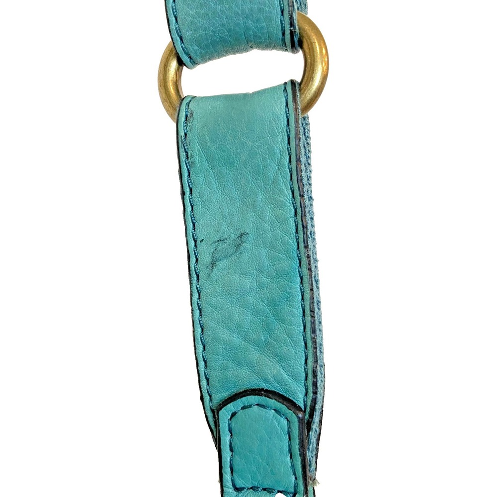 Fossil Aqua Leather Crossbody Bag with Gold Hardware - Picture 5 of 7